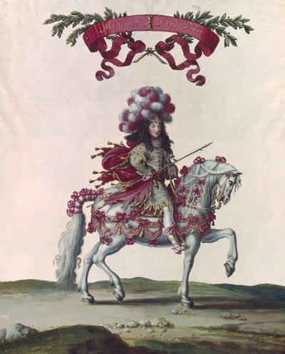 Philippe I (1640-1701) Orléansin herttua Persian kuninkaana, osa Louis XIV:n (1638-1715) Tuileries