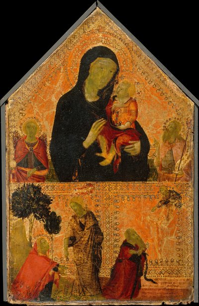 Madonna ja lapsi pyhien Mikaelin ja Johannes Kastajan kanssa, Noli Me Tangere... tekijältä Italian