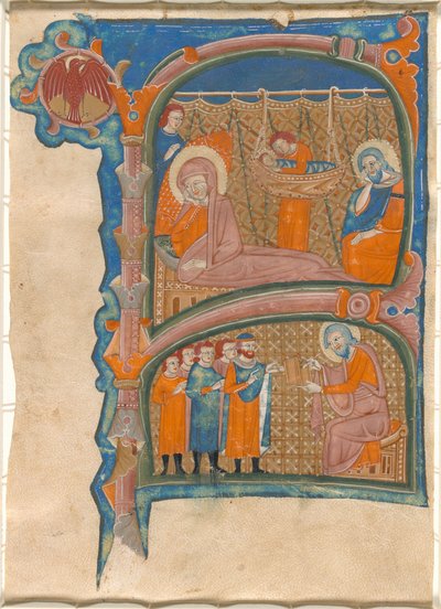 Johannes Kastajan syntymä ja nimeäminen tekijältä Italian 13th Century