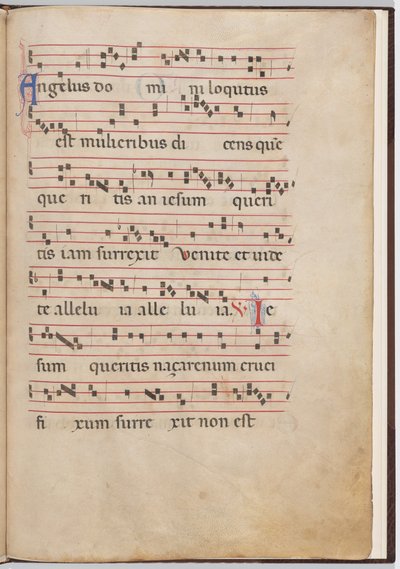 Lehti 2 antifonaalisesta fragmentista tekijältä Italian 13th Century