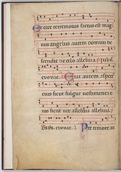 Lehti 3 antifonaalisesta fragmentista (käänteinen) tekijältä Italian 13th Century
