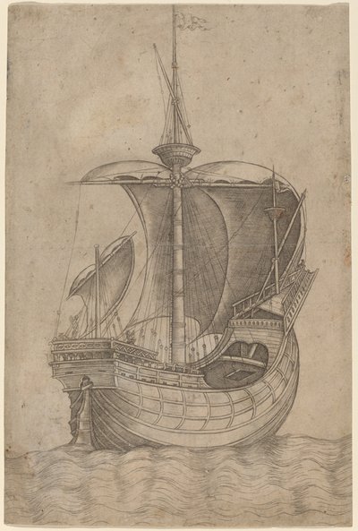 Carrack, suunta oikealle tekijältä Italian 15th Century