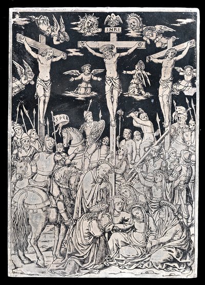 Pax Kristuksen kanssa ristillä tekijältä Italian 15th Century