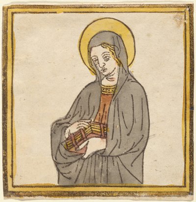Pyhä Katariina Siena tai Pyhä Clare Assisilainen tekijältä Italian 15th Century