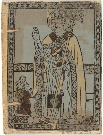 Pyhä Nikolaus Myralainen tekijältä Italian 15th Century