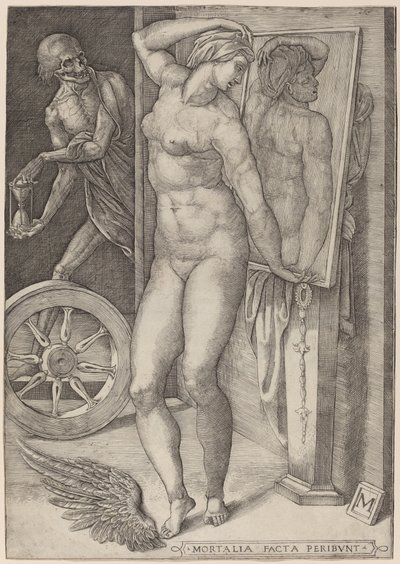 Turhamaisuuden allegoria (naisen yllättävä kuolema) tekijältä Italian 16th Century