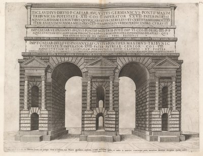 Claudian-akveduktin kaari tekijältä Italian 16th Century