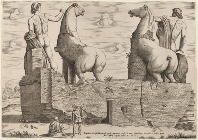 Hevoset, Quirinalessa, vastakkaisella puolella tekijältä Italian 16th Century