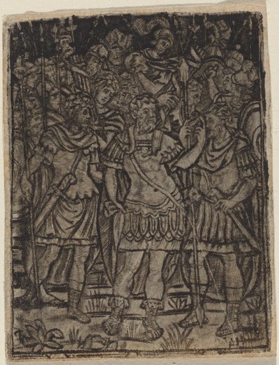 Rooman kenraali puhuttelemassa joukkojaan tekijältä Italian 16th Century