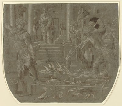 Pyhän Laurentiuksen marttyyrikuolema tekijältä Italian 16th Century