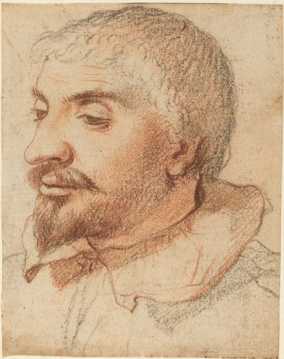 Miehen pää tekijältä Italian 17th Century