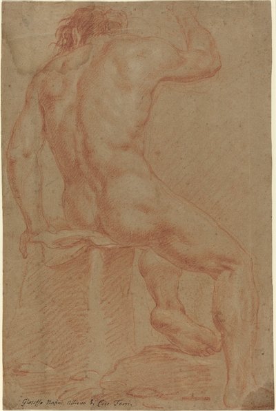 Alaston miesfiguuri [recto] tekijältä Italian 17th Century