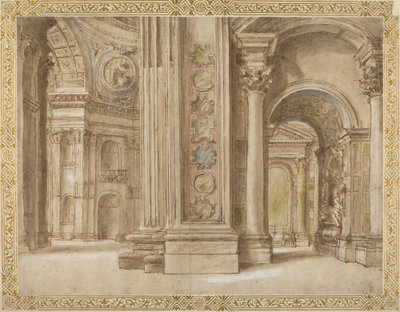 Pyhän Pietarin sisätilat, Rooma tekijältä Italian 17th Century
