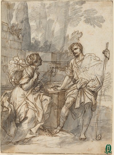 Pastoraalinen kohtaus tekijältä Italian 18th Century