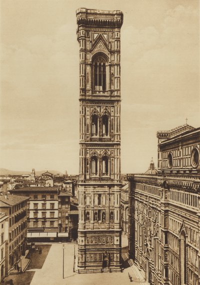 Firenze / Firenze: Katedraali, Campanile, Giotto (valkoinen kuva) tekijältä Italian Photographer