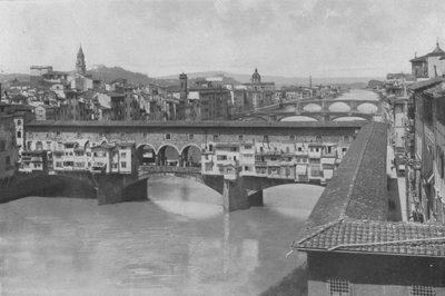 Firenze, Näkymä kolmelle sillalle (valkoinen kuva) tekijältä Italian Photographer