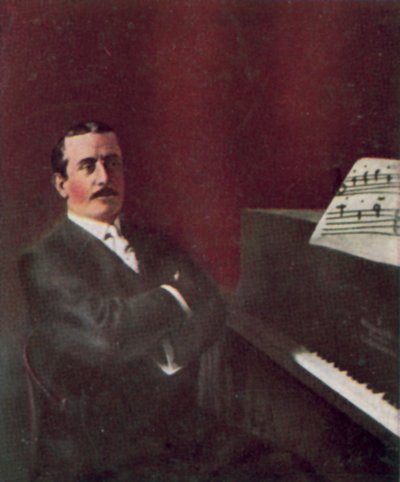 Giacomo Puccini, italialainen säveltäjä (värillinen kuva) tekijältä Italian Photographer