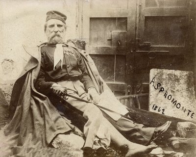 Giuseppe Garibaldi Aspromontessa loukkaantui jalkansa vuonna 1862 tekijältä Italian Photographer
