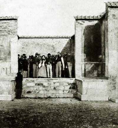 Giuseppe Garibaldi Giuseppe Fiorellin kanssa vierailulla Pompejissa tekijältä Italian Photographer