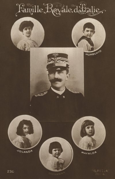 Kuningas Victor Emmanuel II ja hänen perheensä (m/w kuva) tekijältä Italian Photographer