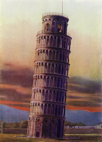 Pisan kalteva torni, Italia (värillinen kuva) tekijältä Italian Photographer