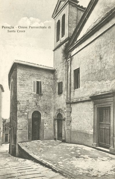 Perugia: Santa Crocen seurakuntakirkko (s/w-kuva) tekijältä Italian Photographer