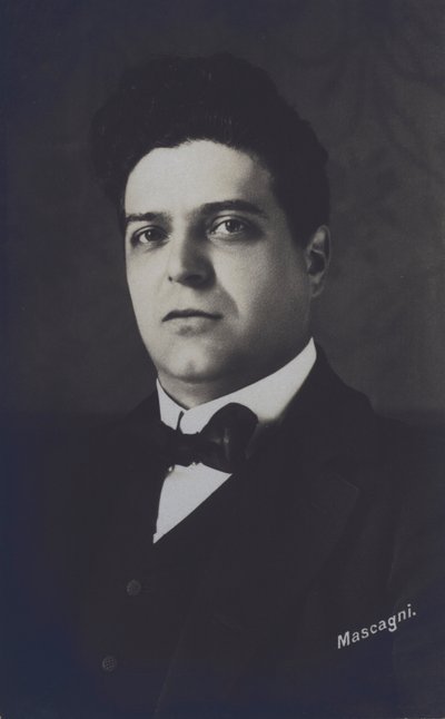 Pietro Mascagni, italialainen säveltäjä oopperan Cavalleria Rusticana (b / v kuva) tekijältä Italian Photographer
