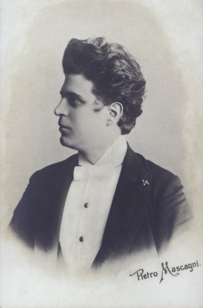 Pietro Mascagni, italialainen säveltäjä oopperan Cavalleria Rusticana (b / v kuva) tekijältä Italian Photographer