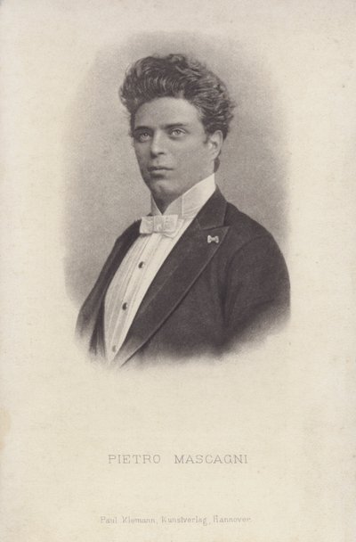 Pietro Mascagni, italialainen säveltäjä oopperan Cavalleria Rusticana (b / v kuva) tekijältä Italian Photographer