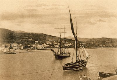Sanremo, huviloita ja hotelleja itään (b/w kuva) tekijältä Italian Photographer