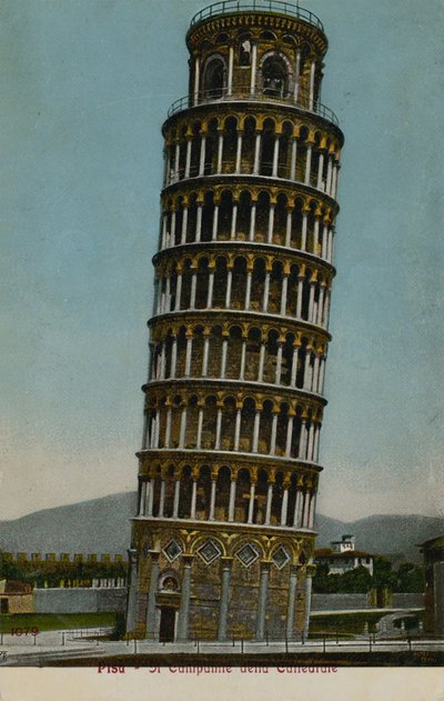 Pisan kalteva torni. Postikortti lähetetty 1913. tekijältä Italian Photographer
