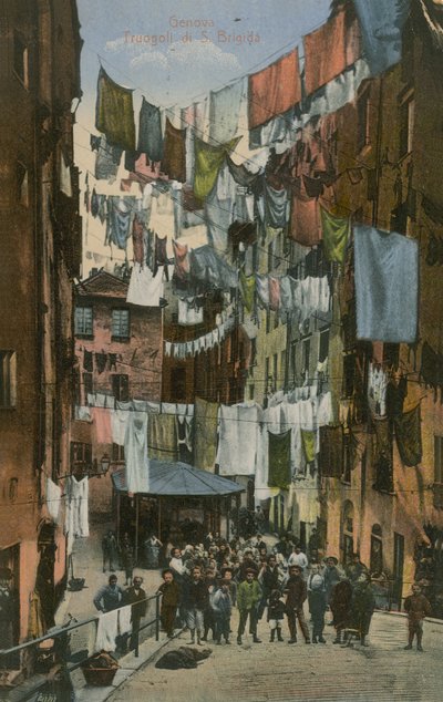 Santa Brigidan kaukalot; Genova. Postikortti lähetetty 1913. tekijältä Italian Photographer