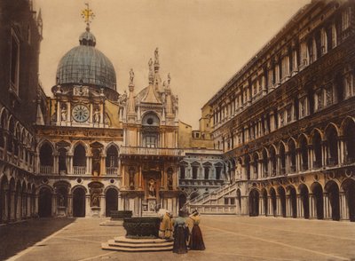 Venetsia / Venetsia: Dogen palatsin sisäpiha (värillinen kuva) tekijältä Italian Photographer