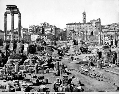 Näkymä Forum Romanumille, noin 1890 tekijältä Italian Photographer