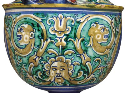 Deruta maiolica kaksikahvainen maljakko, n. 1525-50 tekijältä Italian School