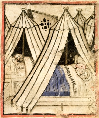 Lisää 15277 f.51 Israelilaiset harrastavat seksuaalista moraalittomuutta mooabilaisten naisten kanssa teltoissaan, n.1350-99 (vellum) tekijältä Italian School