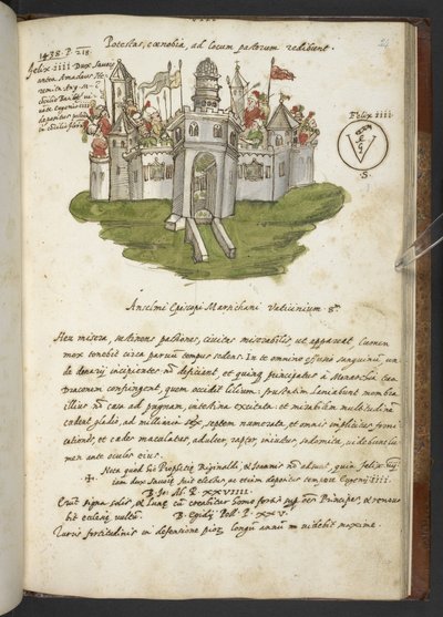 Lisää MS 17432 "Profetiat ja kuvat 15. paavista, kirjoittanut Joachim of Fiore..." (muste ja väri paperille) tekijältä Italian School