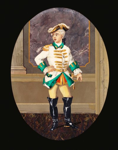 Italialainen pietre dure -paneeli, joka kuvaa herrasmiestä (pietre dura) tekijältä Italian School