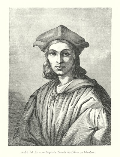 Andre del Sarte, Uffizin muotokuvan jälkeen (kaiverrus) tekijältä Italian School