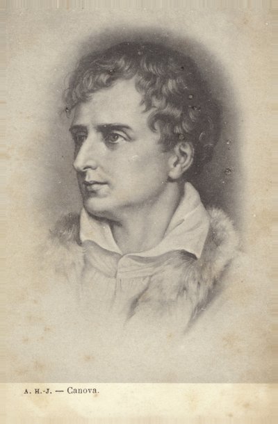 Antonio Canova, italialainen kuvanveistäjä (litografia) tekijältä Italian School
