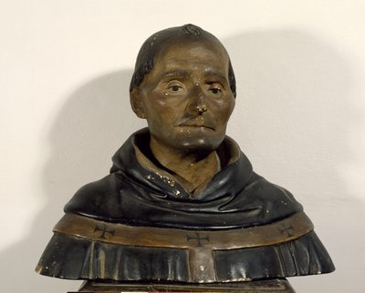 Pyhän Antoninuksen (1389-1459) rintakuva (maalattu puu) tekijältä Italian School