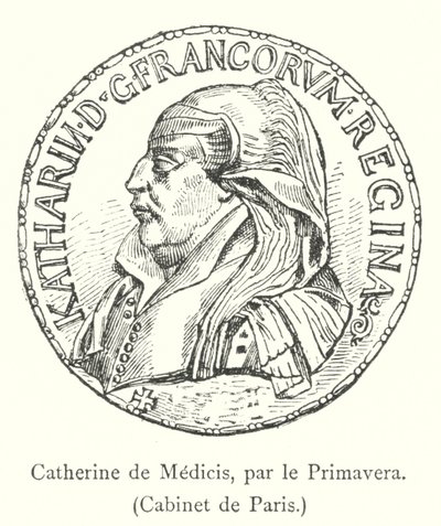 Catherine de Medici, par le Primavera, Cabinet de Paris (kaiverrus) tekijältä Italian School