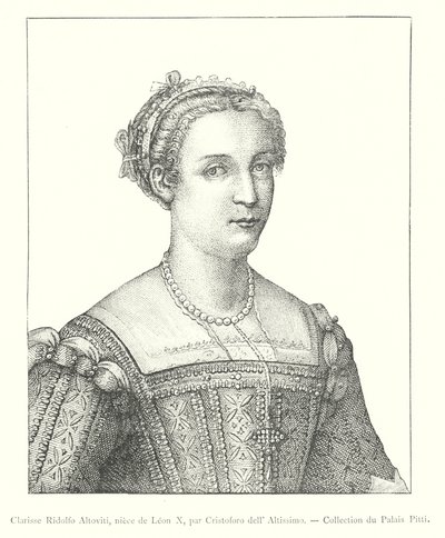 Clarisse Ridolfo Altoviti, veljentytär de Leon X, par Cristoforo dell 