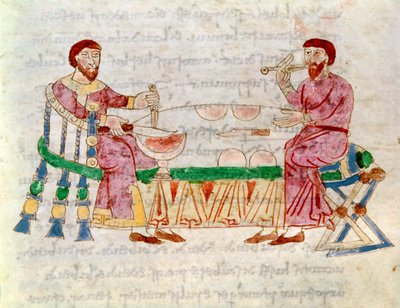 Codex 132 Livre 22 Kappale 1 The Meal, De Universosta, kirjoittanut Rabanus Maurus (n. 780-856) 1023 tekijältä Italian School