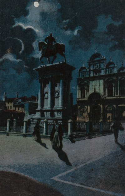 Colleonin muistomerkki, Venetsia (värilitografia) tekijältä Italian School