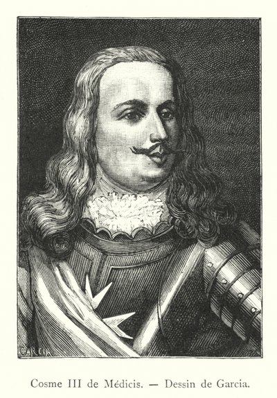 Cosme III de Medicis, Dessin de Garcia (kaiverrus) tekijältä Italian School