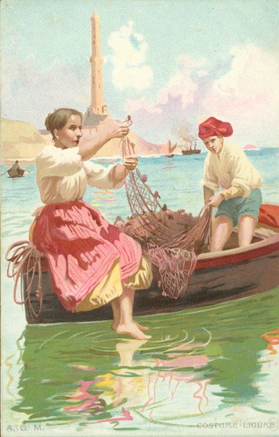 Costume Ligure (kromoliittinen) tekijältä Italian School