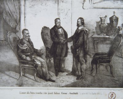 Garibaldin ja Cavourin välinen kirkolliskokous 24. huhtikuuta 1861 tekijältä Italian School