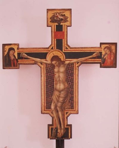 Krusifiksi (tempera puussa) tekijältä Italian School