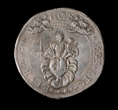 Geenien tasavallan valuutta: viiden ecun hopeakolikko. Halk. 61 mm. 1693. Takaisin. Genes Musei di Strada Nuova tekijältä Italian School